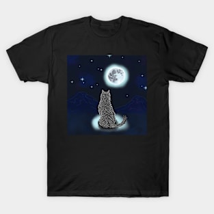 The Cat Caught in Moonlight T-Shirt